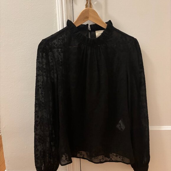 Sezane Valentine Blouse, black, size 38 - Picture 6 of 9